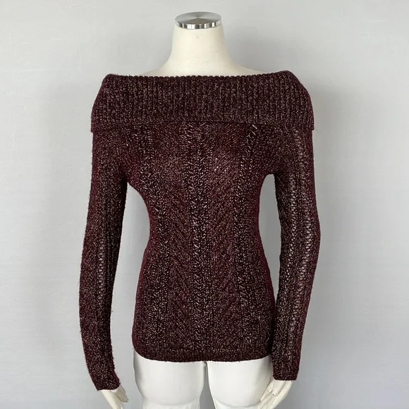 WHBM At The Shoulder Bow Back Sweater XS - Picture 6 of 16